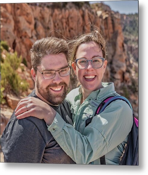 Portraits Metal Print featuring the photograph Wesley and Laura Engagement by Martin Gollery