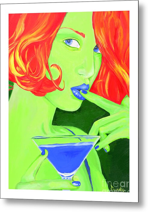 Cosmopolitan Metal Print featuring the painting Cosmopolitan by Holly Picano