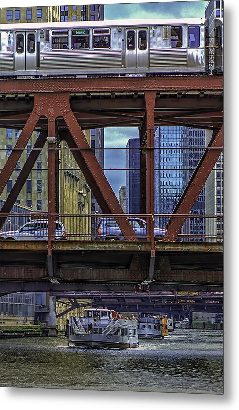Architecture Metal Print featuring the photograph Getting Around Chicago by Don Hoekwater Photography