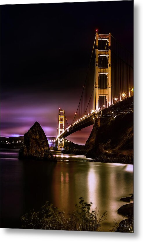 Golden Gate Bridge Metal Print featuring the photograph Golden by Don Hoekwater Photography