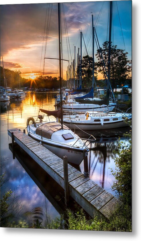 Pxl Metal Print featuring the photograph Marina Sunrise by Michele Steffey