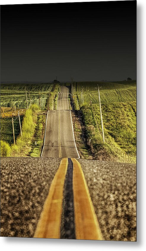 Road Metal Print featuring the photograph The Road Rolls On by Don Hoekwater Photography