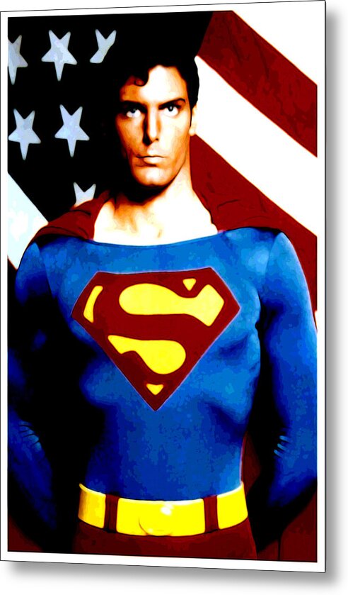 Superman Metal Print featuring the digital art This is Superman by Saad Hasnain