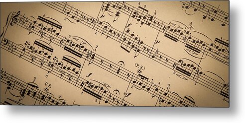 Antique Metal Print featuring the photograph Vintage Sheet Music #4 by Erin Cadigan