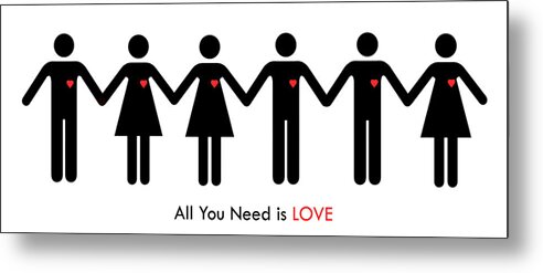 Richard Reeve Metal Print featuring the digital art All You Need Is Love by Richard Reeve