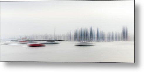 Boats Metal Print featuring the photograph Boats In The Harbour by Richard Adams