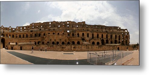 Panoramic Metal Print featuring the photograph El Jem by Jon Emery