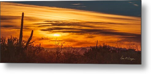 Arizona Metal Print featuring the photograph Fire in the Sky Pano by Dan McGeorge
