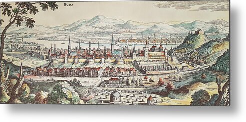 1638 Metal Print featuring the painting Hungary Buda, 1638 by Granger