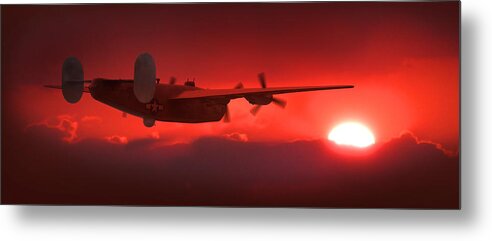 Warbirds Metal Print featuring the photograph Into the Sun by Mike McGlothlen