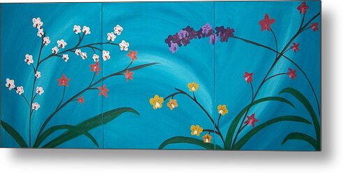 Mom's Garden Metal Print featuring the painting Mom's Garden by Kate McTavish