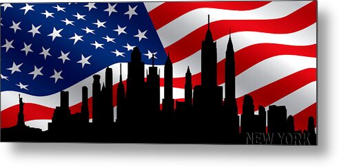 New York Metal Print featuring the photograph New York Skyline by Andrew Fare