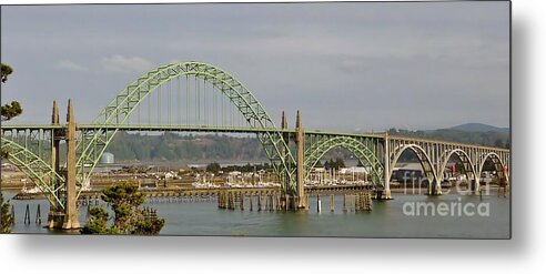 Waves Metal Print featuring the photograph Newport Bay Bridge by Susan Garren