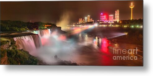 Niagara Falls Panorama Metal Print featuring the photograph Niagara Falls Stunning Panorama by Adam Jewell