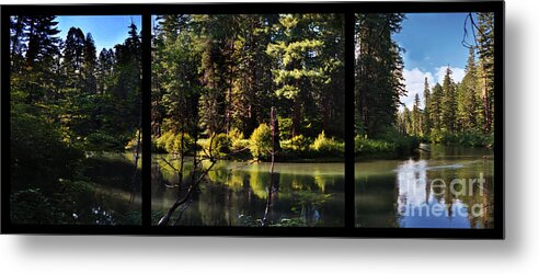 Oxbow Metal Print featuring the digital art Oxbow Triptych by Peter Piatt