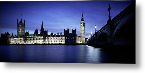 Clock Tower Metal Print featuring the photograph Palace Of Westminster by Adam Gault