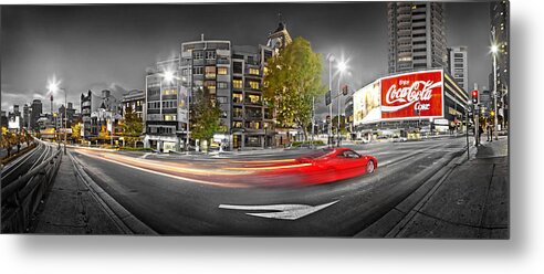 Sydney Metal Print featuring the photograph Red Lights Sydney Nights by Az Jackson