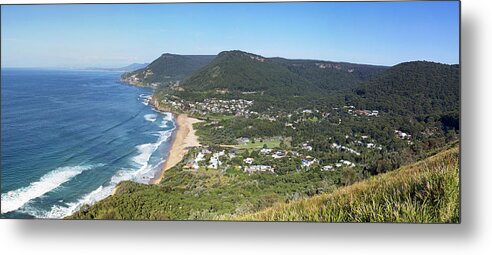 South Metal Print featuring the photograph Stanwell Park Panorama by Nicholas Blackwell