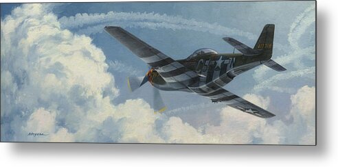 Aviation Art Metal Print featuring the painting Summer of '44 by Wade Meyers