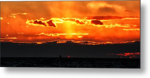 Sunset Metal Print featuring the photograph Sunset Over Sound by William Selander