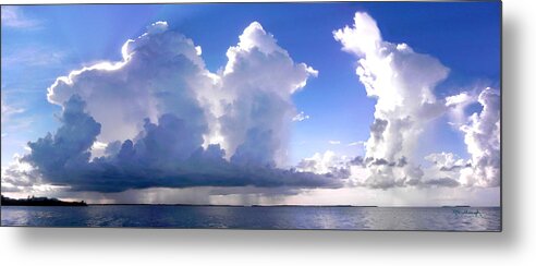 Thunderstorms Metal Print featuring the photograph Waterfalls over Florida Bay filtered by Duane McCullough