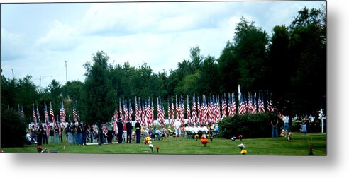 Landscapes Metal Print featuring the photograph In Remembrance of 9-11 by Mira Patterson