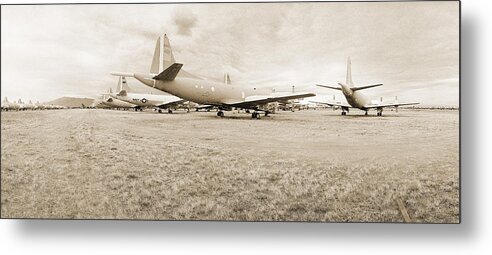 Aircraft Metal Print featuring the photograph Orion P-3s AMARC - Tucson by Jan W Faul