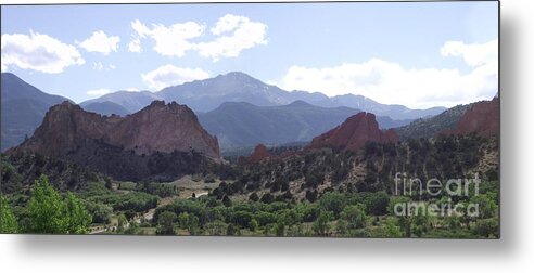 Panorama Metal Print featuring the photograph Panoramic Garden of The Gods by Michelle Welles