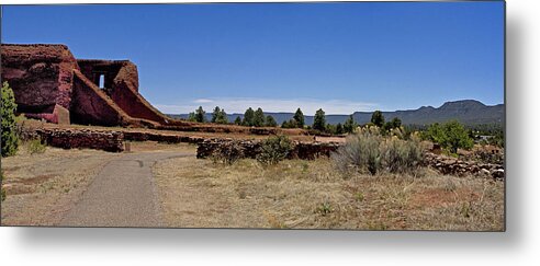 Pecos Metal Print featuring the photograph Pecos Pueblo Panorama by Bill Barber