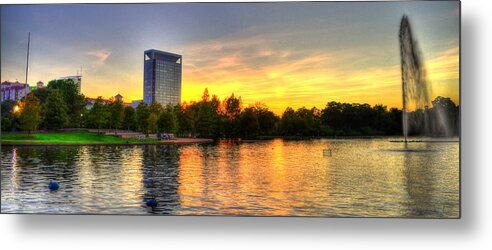 Hermann Park Metal Print featuring the photograph Sunset in Hermann Park by David Morefield