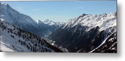 Chamonix Metal Print featuring the photograph Chamonix resort in the French Alps #1 by Pierre Leclerc Photography