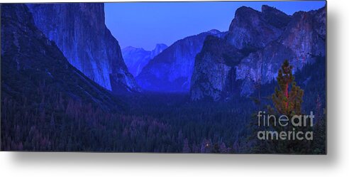 Yosemite Metal Print featuring the photograph El Capitan blue hour #1 by Benny Marty