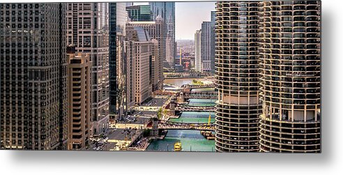Chicago Metal Print featuring the photograph Chicago Skyline #3 by Lev Kaytsner