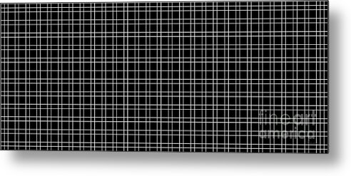 Abstract Metal Print featuring the painting 23c Abstract Geometric Digital Art Black by Ricardos Creations