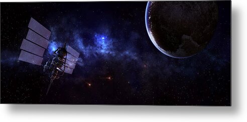 Sci Fi Metal Print featuring the digital art Sci Fi #3 by Super Lovely