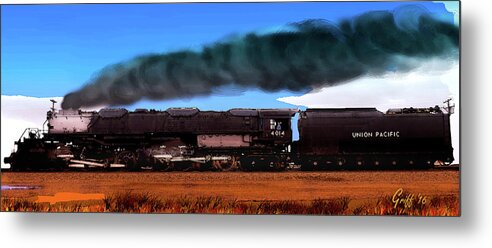 Steam Metal Print featuring the digital art 4014 Test Run by J Griff Griffin