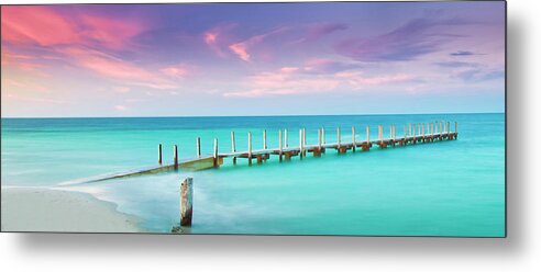 Quindalup Boat Ramp Metal Print featuring the photograph Aqua Waters by Az Jackson