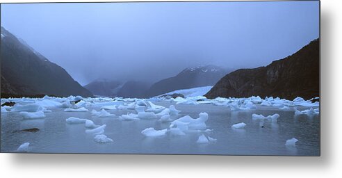 South America Metal Print featuring the photograph Argentina glacier lake by Johan Elzenga