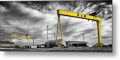 Belfast Metal Print featuring the photograph Belfast Shipyard 2 by Nigel R Bell