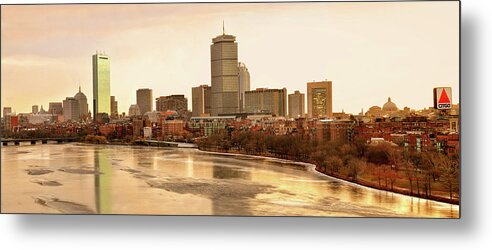 Boston Metal Print featuring the photograph Boston Skyline on a December Morning by Mitchell R Grosky