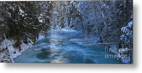 Robson River Metal Print featuring the photograph British Columbia Icy Blues by Adam Jewell