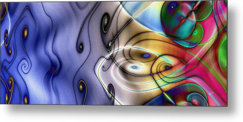 Abstract Metal Print featuring the digital art Cambios by Kiki Art