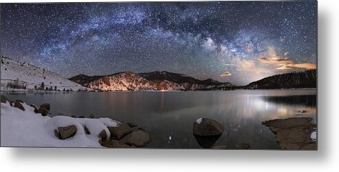 #america Metal Print featuring the photograph Chilly Lake Under the Stars by David Soldano