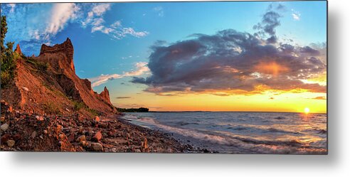 Chimney Bluffs Metal Print featuring the photograph Chimney Bluffs by Mark Papke