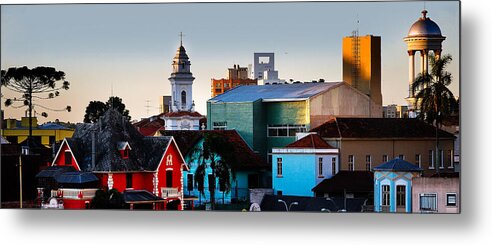 Architecture Metal Print featuring the photograph City of Curitiba - State of Parana - Brazil by Carlos Alkmin