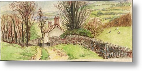 Art Metal Print featuring the painting Country Scene Collection 1 by Morgan Fitzsimons