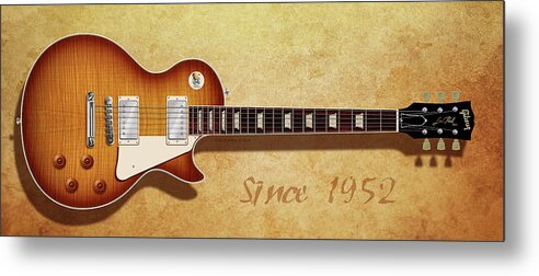 Les Paul Metal Print featuring the digital art Gibson les Paul Since 1952 by WB Johnston