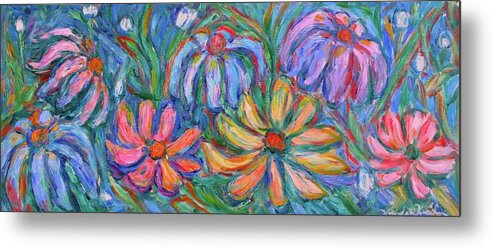 Flowers Metal Print featuring the painting Imaginary Flowers by Kendall Kessler