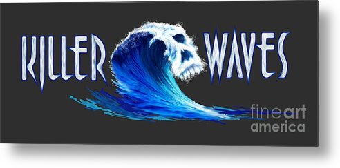 Killer Metal Print featuring the painting Killer Waves by Robert Corsetti