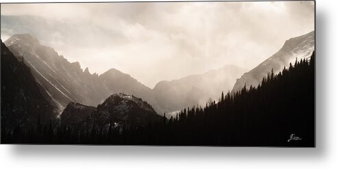 Longs Peak Metal Print featuring the photograph King of the Light by Carlos Flores